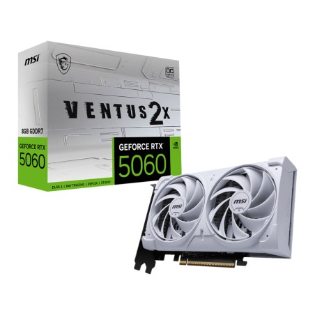 MSI GeForce RTX 5060 8G Ventus 2X OC White - Unleash Powerful Gaming Performance & Stunning Graphics!